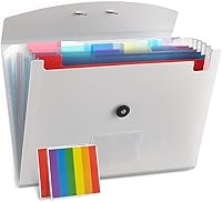 Vista 23 de Carpeta de archivos expansible, organizador de archivos de 13 bolsillos, carpeta de archivo de acordeón, carpeta de archivos expandible