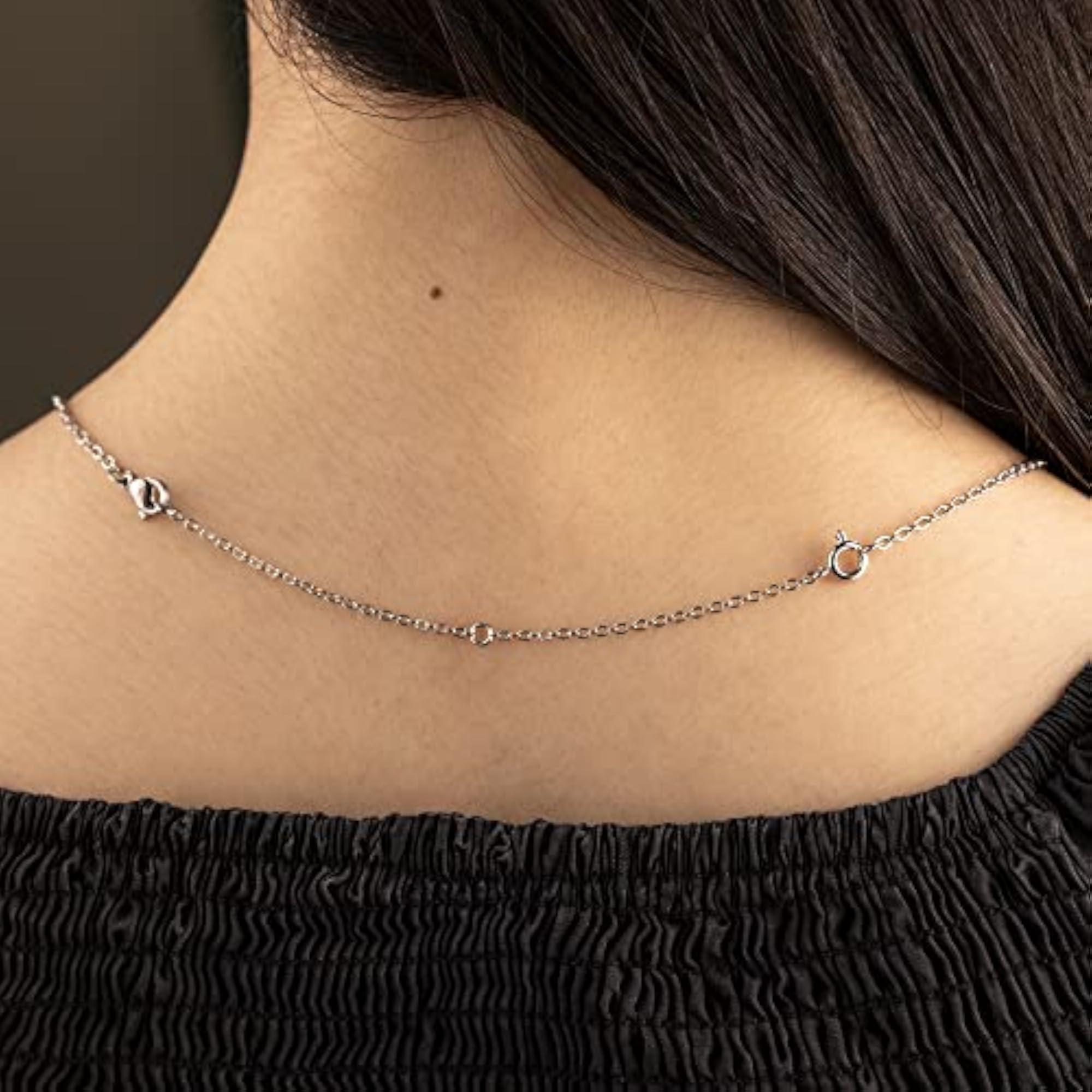 White Gold Plated Chain Extender for Necklace and Bracelet