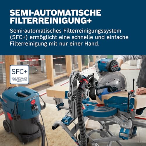 Bosch Professional Nass-/Trockensauger GAS 35 L SFC+ (Leistung 1200 Watt, 35 L Behälter, 3 m...