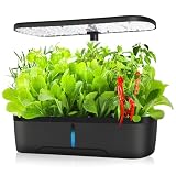 Kit De Culture Hydroponique Intelligent Pour Herbes Aromatiques Dintérieur (12 Modules) | Avec Lampe De Croissance Led, Arrosage Automatique, Pompe À Eau, 3 Modes, Idéal Pour Le Jardinage À