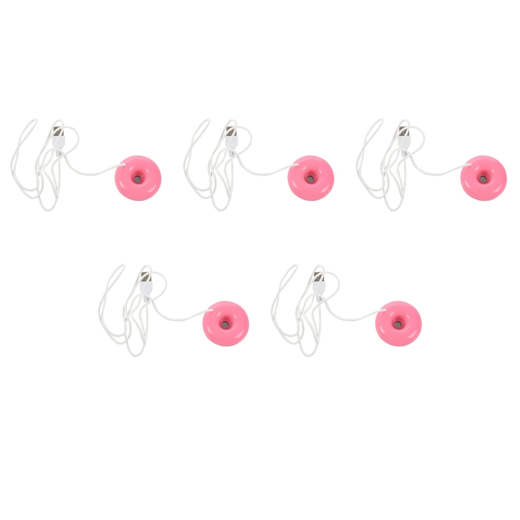 Hndhbfgrt 5X Pink Donut Humidifier USB Desktop Mini Humidifier Portable Air Purifier Pink