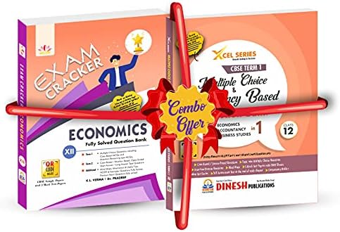 COMBO of Exam Cracker Economics Class 12 and XCEL Series Multiple Choice and Competency Based Question Bank 3 in 1 (ECONOMICS, ACCOUNTANCY, BUSINESS STUDIES) Class 12