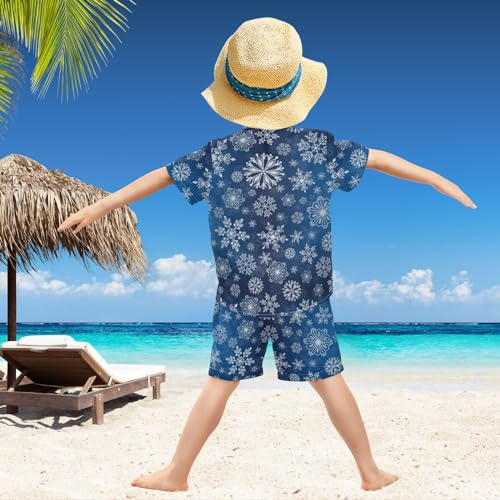 Image of visesunny Boy Floral Short Sleeve Button Down Shirt & Casual Shorts Set Summer Outfits 3-10 Years Clothes