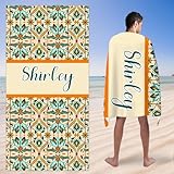Toalla de playa única: ¿Qué es mejor que unas vacaciones en la playa en un caluroso día de verano? ¿Estás buscando una toalla de playa inusual? No te preocupes, echa un vistazo a nuestras toallas personalizadas, puedes ingresar tu nombre para diseñar tu propia toalla personalizada.