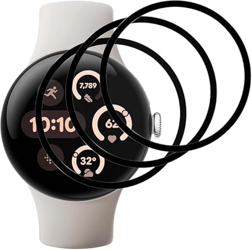 y3z For Google Pixel Watch 4 45mm tB O[O Pixel Watch4 45mm ی tB ȖʑΉ yKibncoz PMMA+PCf 3DȖʃGbW ϏՌ Uh~ wh~ ߗ ho 