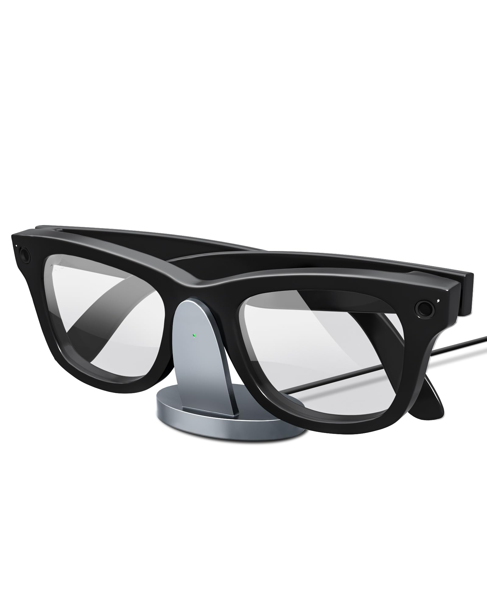 Charging Dock Charging Stand Cable Compatible with Oakley Meta HSTN Ray-Ban Meta Smart Glasses Wayfarer Skyler Headliner Zinc