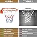 Basketball Hoop,Basketball Net,The Door Basketball Hoop,Wall Mounted Hoop Thickened Steel Plate Basketball Hoop with Net Screws Spring Shock Absorption Wall Mounted Basketball Hanging Basket Orange