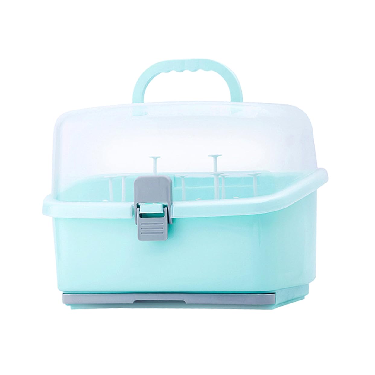 Boîte de Rangement pour Biberons Portable, Grosse Capacité, Plastique Vert | Maison et Extérieur, Protège Biberon et Tétine, Format Pratique pour Voyage