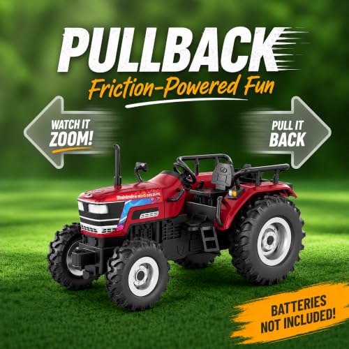 Image of Mahindra Novo 605 DI-PS Tractor Pullback Toy for Kids