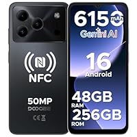 DOOGEE Note56 Plus Andriod 16 Telefono Movil, 48GB+256GB/2TB Smartphone Octa Core 6.56" HD+ 90Hz Móvil, Batería 6150mAh, 50MP+8MP, Teléfono Móvil 8.5mm, Dual SIM 4G/ GPS/NFC/Huella Dactilar/Face ID