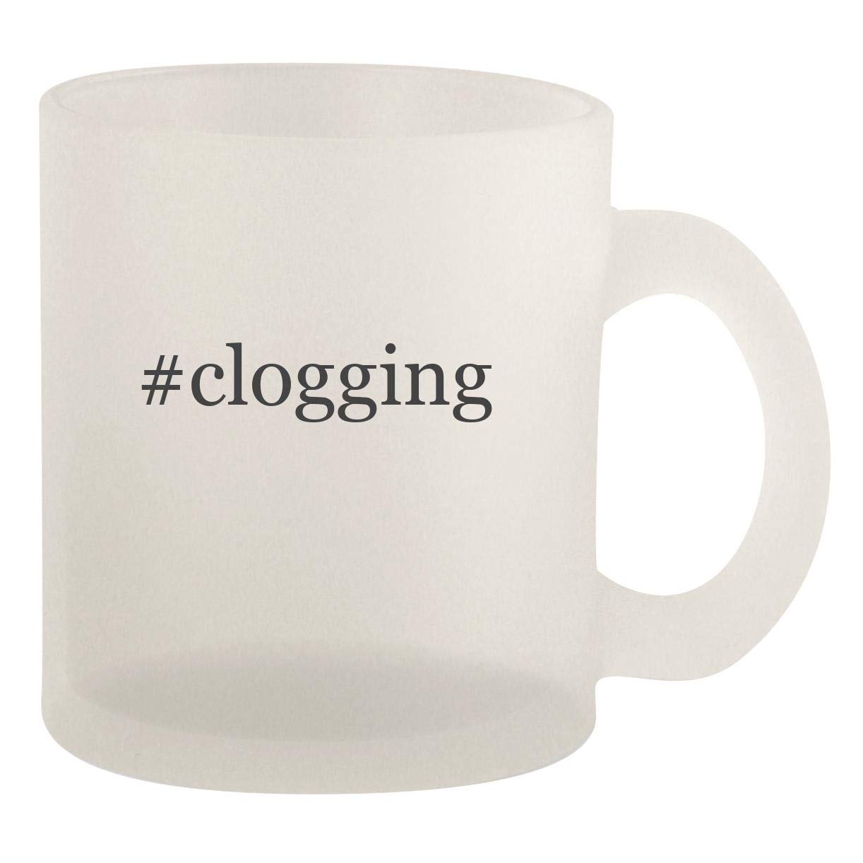 #clogging - Glass 10oz Frosted Coffee Mug