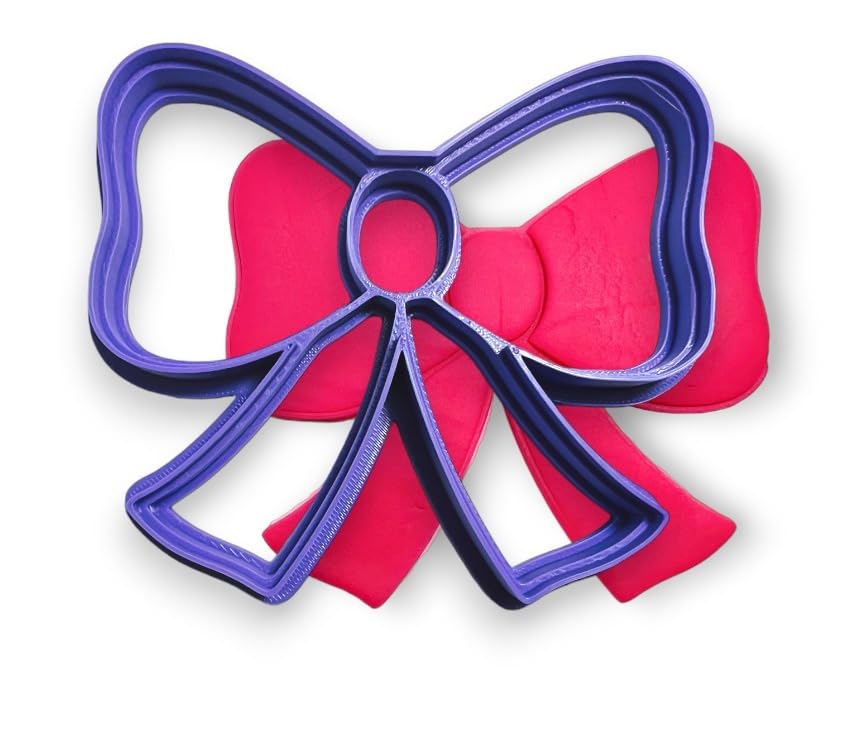 Bow-knot Cookie Cutter, Bow with Ribbons Cookie Cutter Carefuuly Designed for Christmas, Girls, Birthdays, Bridal Shower, Holly Season and All other