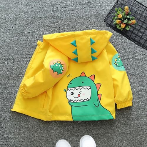 Vinmin Toddler Hooded Jacket Cartoon Little Green Dinosaur Zip Coat Little Girls Boys Jacket Thin Fashion for Spring Autumn4