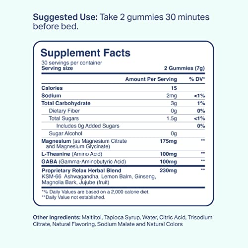 Rest Support Magnesium Gummies - Magnesium Supplement For Sleep - Non-Habit Forming Sleep Aid Gummies With Magnesium Glycinate & L-Theanine, 60 Gummies - By Sleep Is The Foundation #TOP3