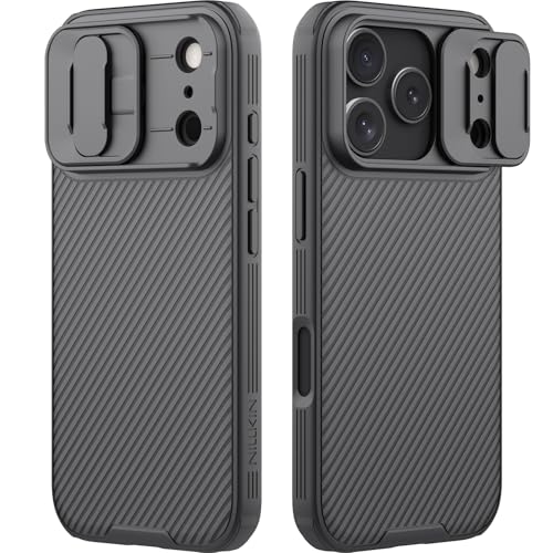 Nillkin Camshield Case for iPhone 17 Pro Case, [Built-in Dual Camera Cover][Slim Profile] [Military Grade Drop Protection] Shockproof Bumper iPhone 17 Pro Case 6.3 inch 2025 Black