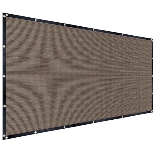 FAIR WIND Shade Cloth 90% Sun Shade Fabric Privacy Screen Shade Cover Patio Canopy with Grommets Shade Net for Garden Outdoor Pergola 8 x 10 FT - Mocha