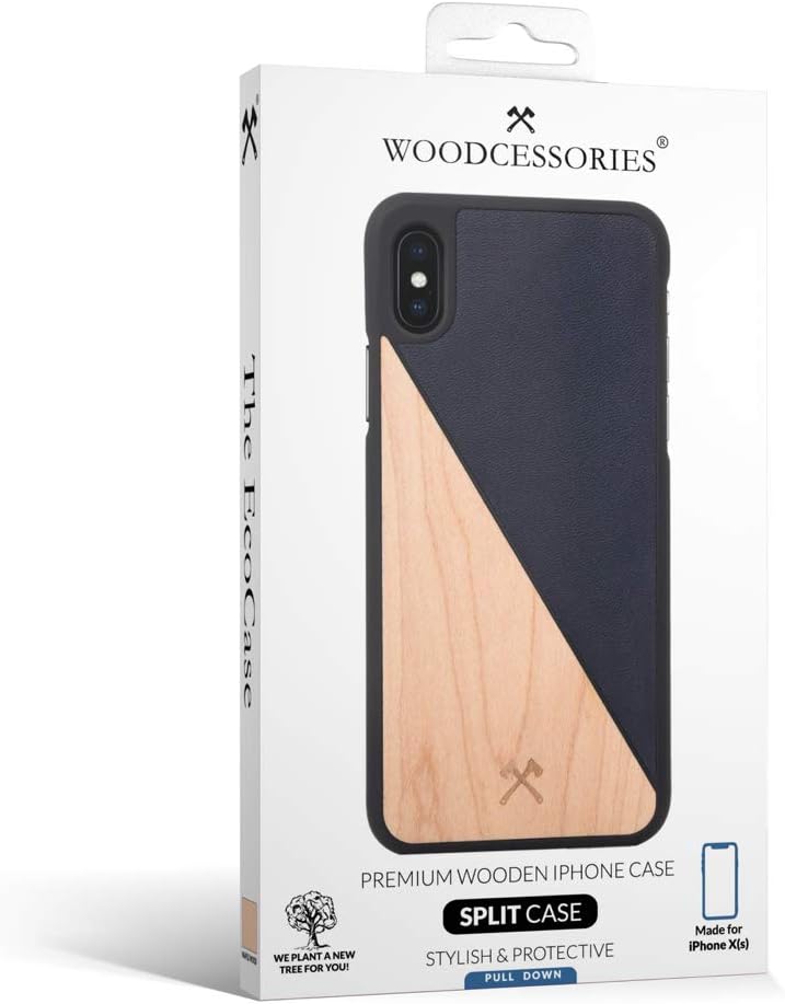 Frее Shірріng 🛒 Woodcessories - Real Wood Case Compatible with iPhone Xs Max, EcoCase Split (Maple/Blue) Hоlіdау Dеаlѕ 🛒 Woodcessories - Real Wood Case Compatible with iPhone Xs Max, EcoCase Split (Maple/Blue)