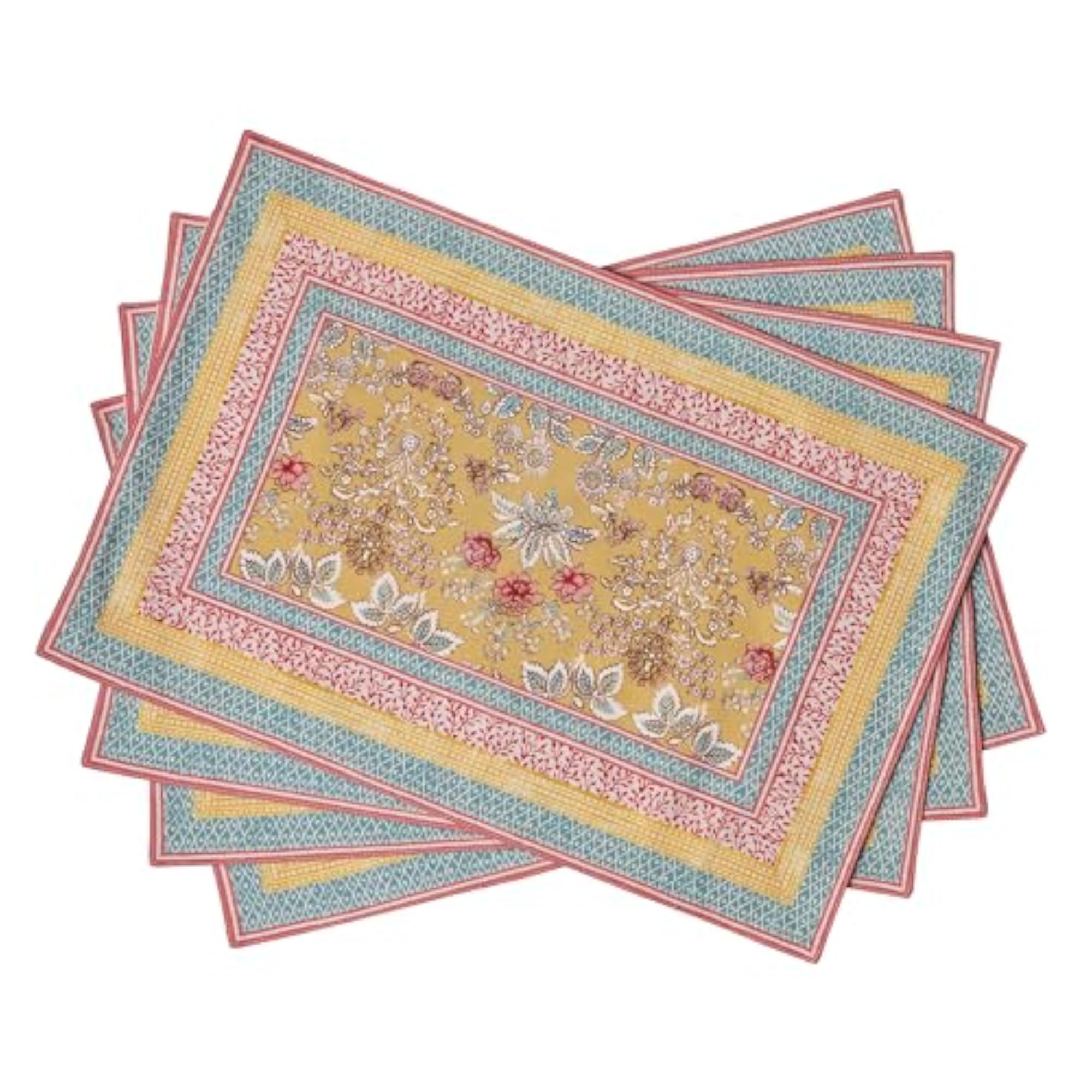 Reusable 100% Cotton Placemats Set of 4