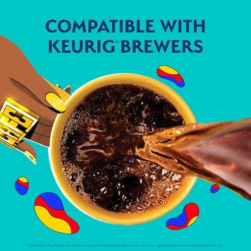 Image of Cafe Bustelo Medium Roast Coffee Pods, Bulk 60 Count | Dark chocolate & subtle blackberry notes, stands up to milk and sugar, single serve coffee pods, 6 boxes, 10 pods each