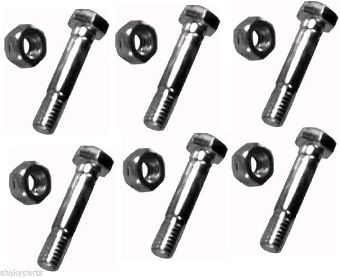 Review Replacement For Pack of 6 Aftermarket Shear Pins & Nuts fits MTD Snow Blowers and Snow Throwers
