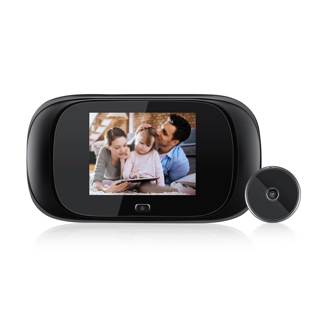 MOBYGKFY LCD Color Peephole Doorbell 90 Degree Door Bell Outdoor Viewer Camera Smart Home Security-protection