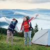 LemonRoad Set de 9 Piezas de Vajilla Esmaltada para Camping, Platos, Tazas y Cuencos, Kit de Cocina para Camping con Cuchillo, Tenedor, Esponja para Lavar, Bolsas de Utensilios y Correas de Almacenamiento, Ligero para Excursionismo miniatura 3
