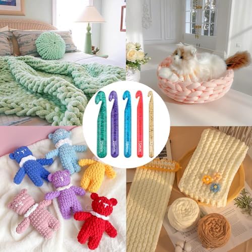 Large Crochet Hooks,25mm 20mm 18mm 15mm 12mm Crochet Hooks - 4