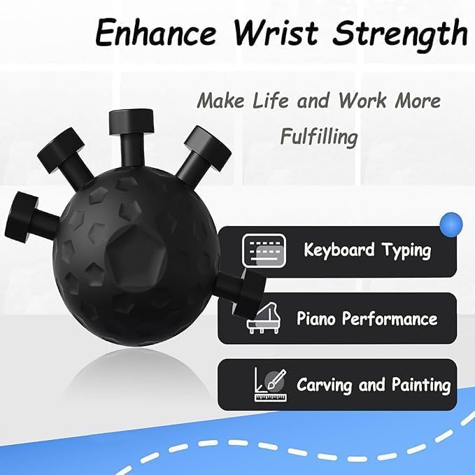 Image of Eagle Claw Hand Grip Strengthener Ball - 20-45KG Resistance, Ergonomic Finger Exerciser for Athletes, Climbers, Musicians, Stress Relief, Therapy & Grip Training