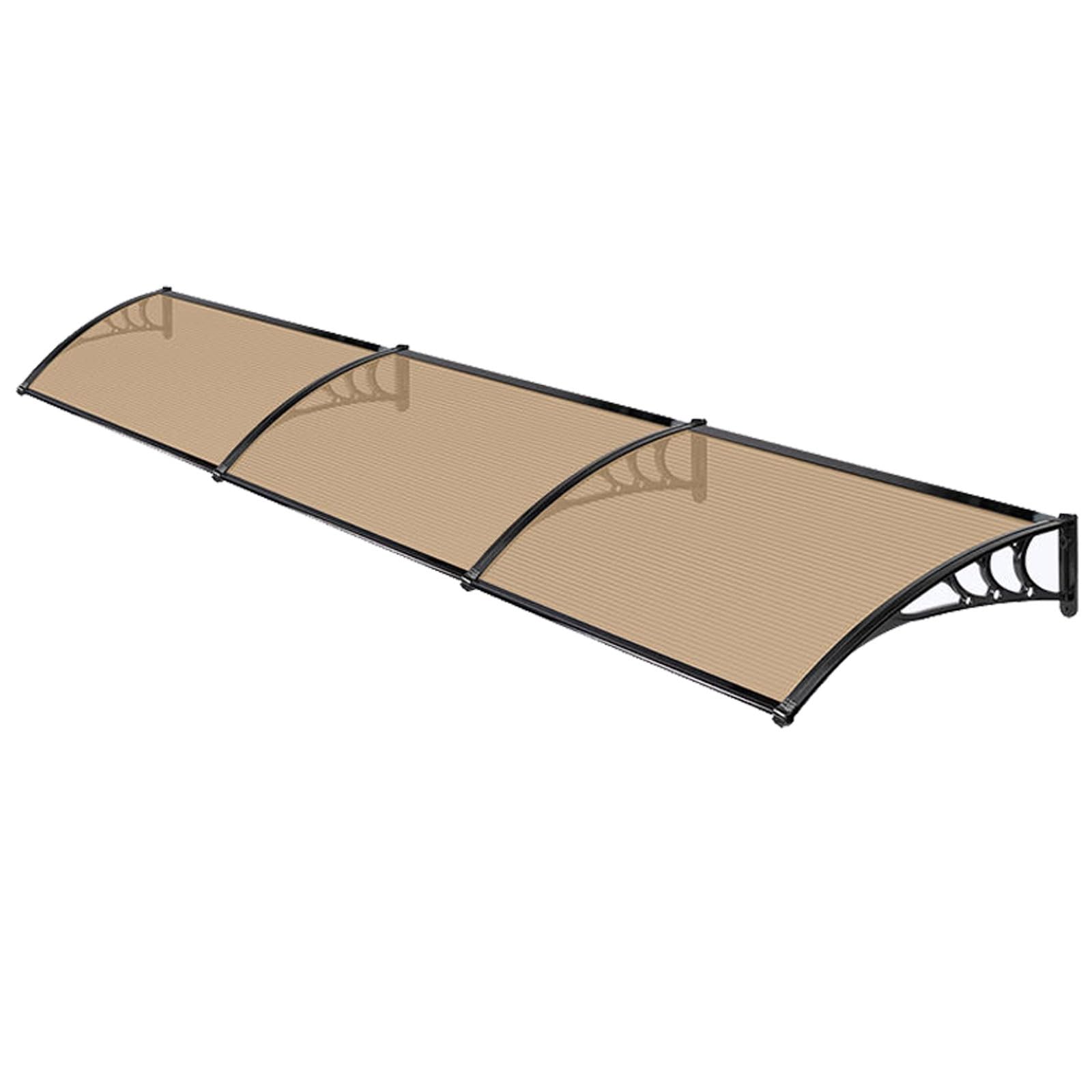 Auvent transparent porte d'entrée et balcon abri pluie 80x280 cm