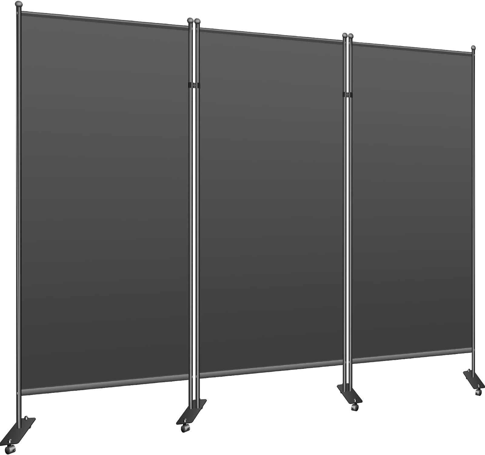 Room Divider on Wheels 3-Panel, 102" W X 71" H Room Dividers and Folding Privacy Screens for Outdoor, Indoor, Home, Office, Portable Freestanding Room Partition Wall Dividers, Porch Shading Partition