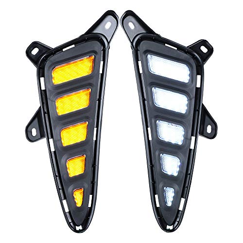 Compatible with Toyota C-HR CHR 2016-2019 DRL LED Daytime Running Light Turn Signal Amber/White, 2pcs Left Right