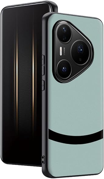 Cover for Huawei Pura 80 Ultra/80 Pro +/80 Pro/80, Light Luxury Leather Protection Case Slim Minimalist Anti-Fingerprint Shell,Green,80
