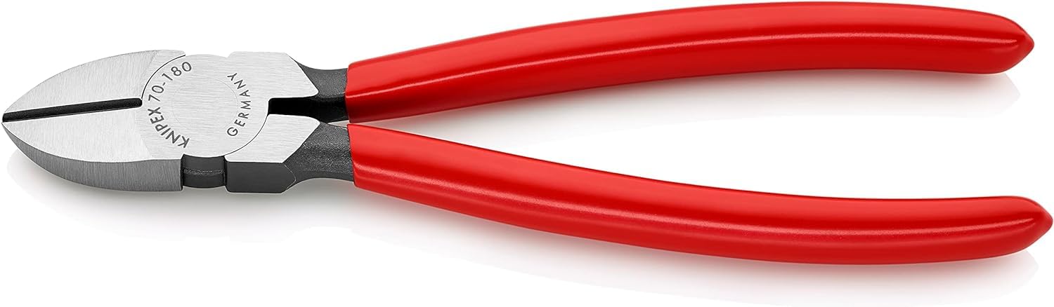 KNIPEX Diagonal Cutter Self-Service Card with Plastic Coating 180 mm, 70 01 180 SB