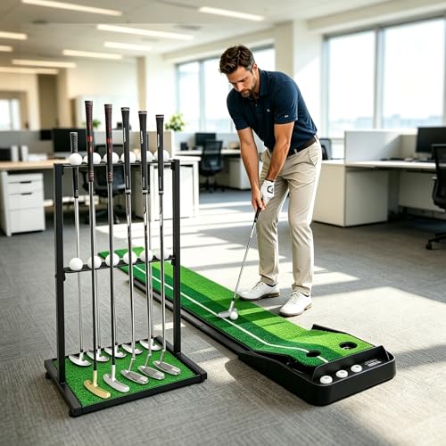 Giltiil Golf Club Organizer for 10 Clubs & 12 Balls, Metal Rack with Wheels by Giltiil - Used condition - Image 5