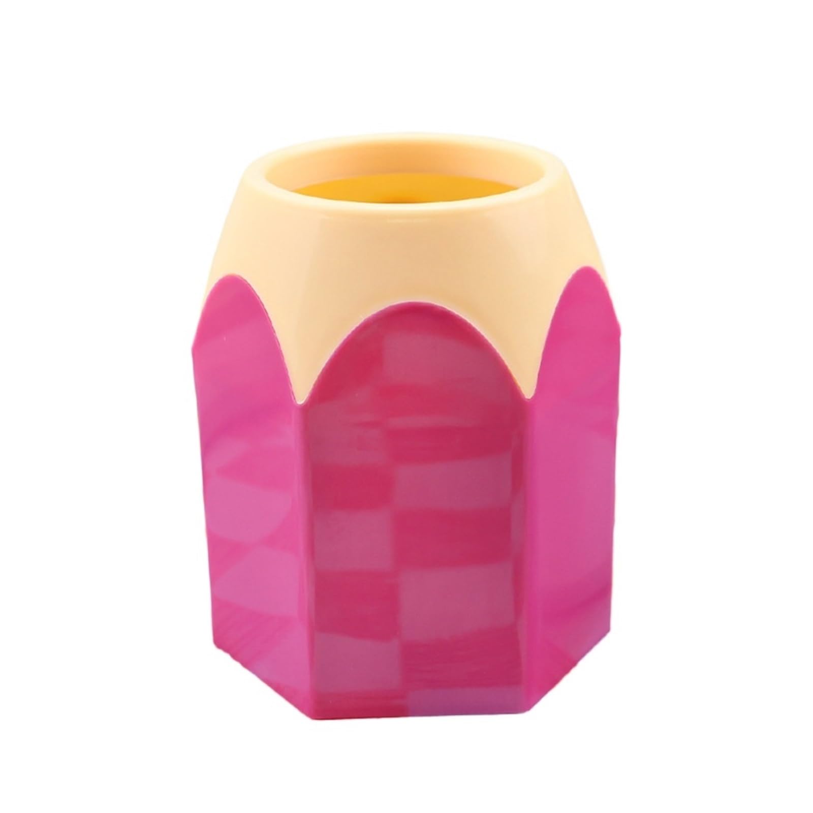 LXHZSY Desk Organiser Creative Colored Pencil Head Pen Holder Desktop Contrasting Stationery Storage Makeup Brush Bucket(Purple)