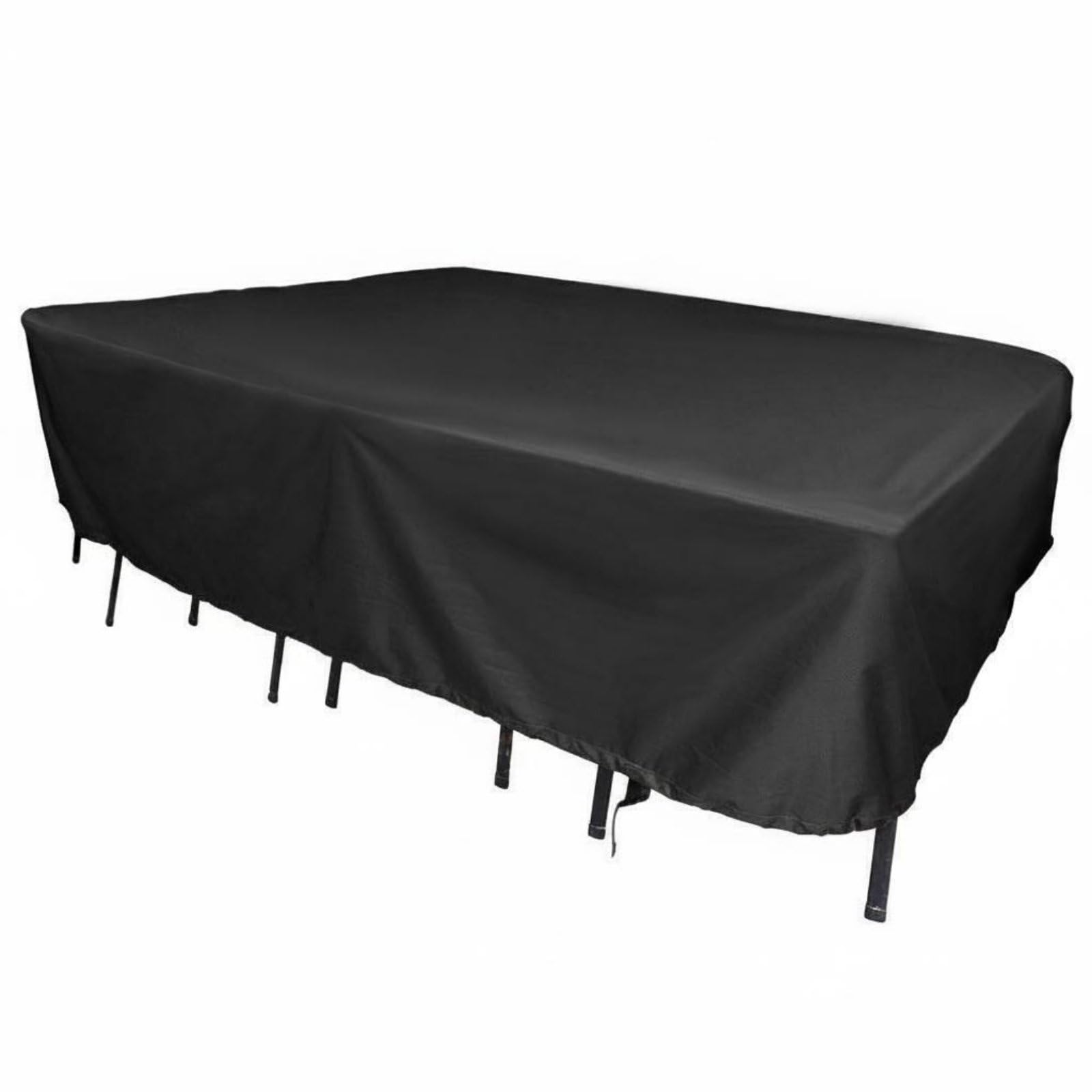 Waterproof Patio Furniture Cover Dustproof Outdoor Table Cover Protection Garden Furniture Protector, Black, 190T 213x132x74cm | Home & Garden | Yard Garden & Outdoor Living-image-2
