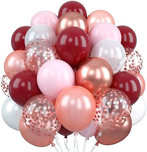 Blue and White Balloons, 60 Pack Pearl Light Blue White Latex Party Balloon with Metallic Blue Silver Confetti Balloons, White Silver Blue Balloons Set for Birthday Baby Shower Christening Decorations