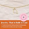 Lucky Feather Missouri State Shaped Necklace | 14k Gold-Dipped Pendant Necklace | Easter Basket Stuffer| State Love Fashion Jewelry For Women | Dainty Necklace For Women | Great Gift Idea #5