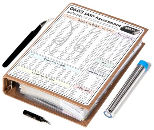 SMD SMT 0603 Composants Électroniques Assortiment Livre Résistance Condensateur Diode Transistor Soudure 5435pcs
