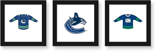 Trends International Gallery Pops NHL Vancouver Canucks - Paquete de arte de pared de jersey (paquete de 3)