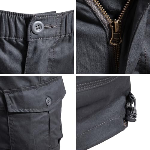Image of Men's Cargo Shorts Relaxed Fit Mens Below the knee Cotton Hiking Shorts