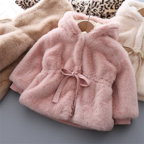 Girls Fleece Jacket Fall Winter Fuzzy Faux Fur Hoodie Button Down Coat Kids Baby Soft Cute Fluffy Thermal Sweaters4