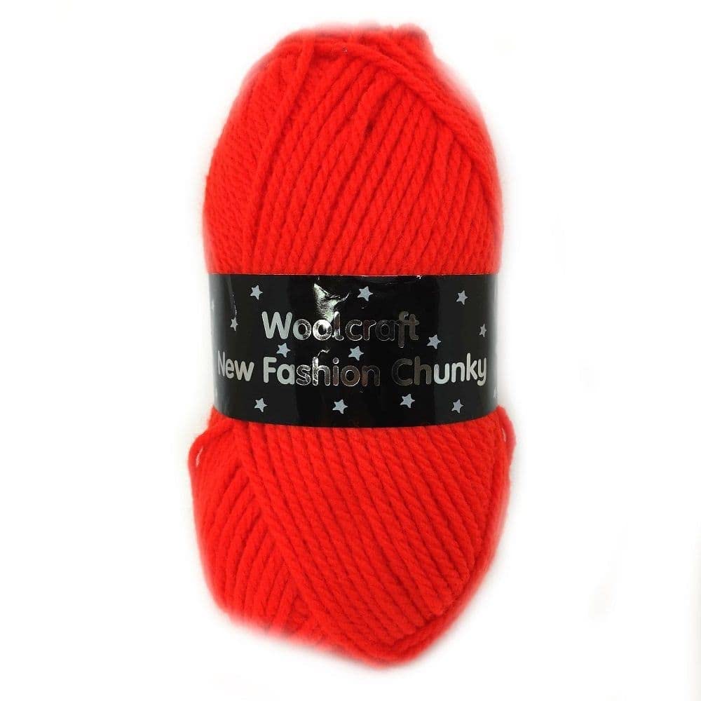 Woolcraft Red Chunky Wool/Yarn 100G (Matador 111)