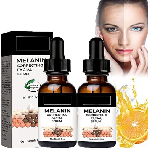GFOUK Melanin Correcting Facial Serum, 2023 New Dark Spot Corrector Daily Face Serum, Melanin Correcting Facial Serum (2PCS)