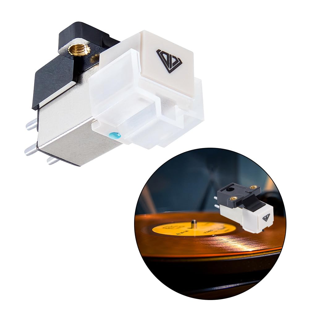 Testina del giradischi Cartuccia magnetica Stilo Cartuccia giradischi magnetica universale di ricambio ad alta precisione per fonografo con stilo conico diamantato per giradischi