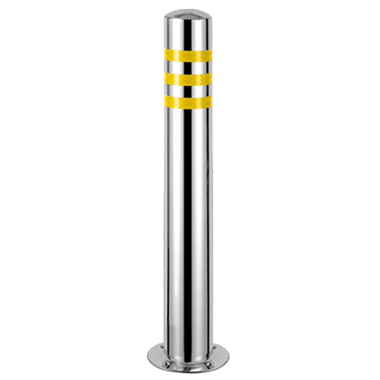 SnamicE Stainless Steel Parking Bollards with Reflective Parking Posts for Driveways High 500mm Prevent Rust Parking Cones with Screws,