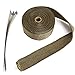 Exhaust Heat Wrap, Lance Home Tap Header Glassfiber Wrap Kit for Car Motorcycle with 10 Stainless Ties (Titanium, Length: 5m)