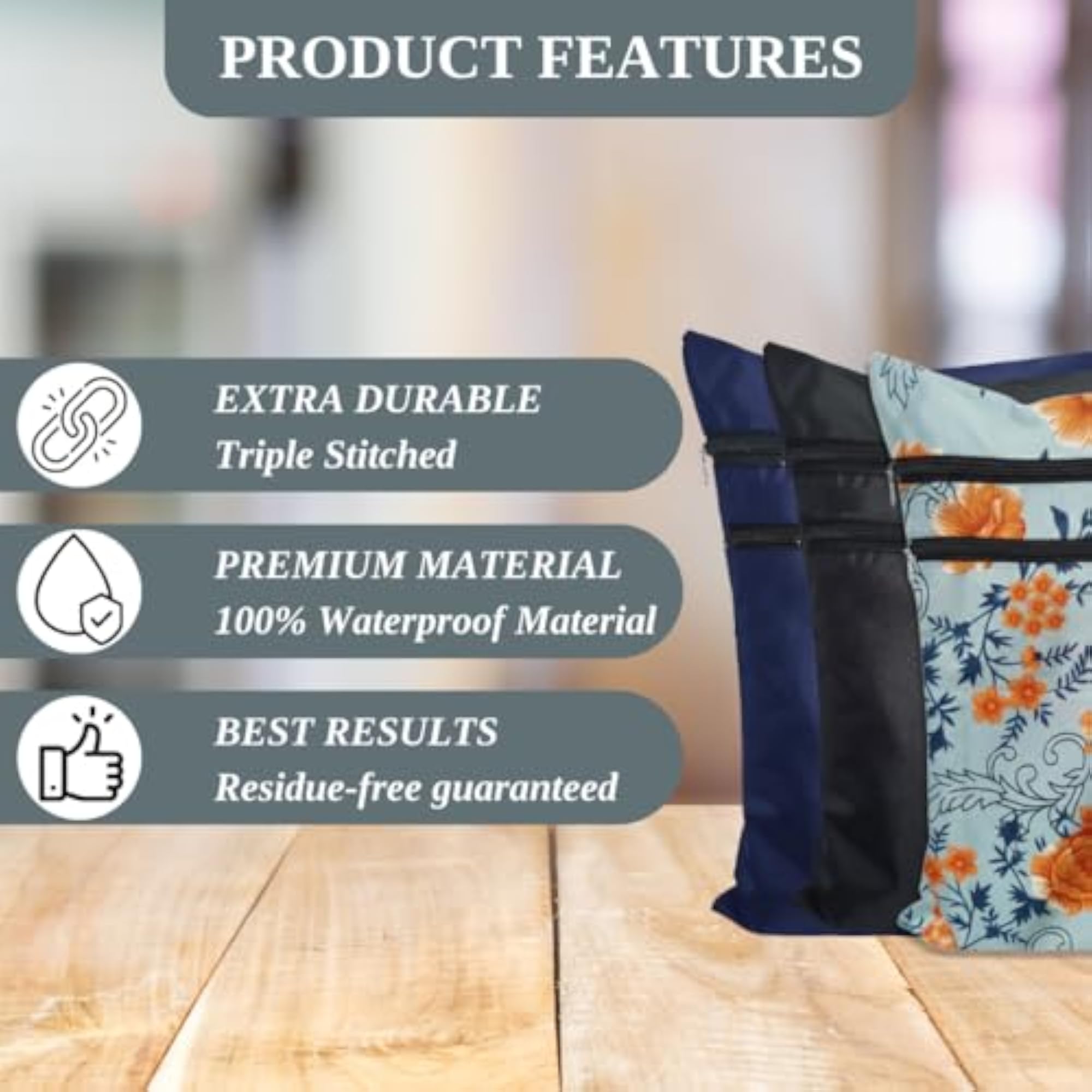 Waterproof Wet Bag 3 Colour, Washable, Reusable