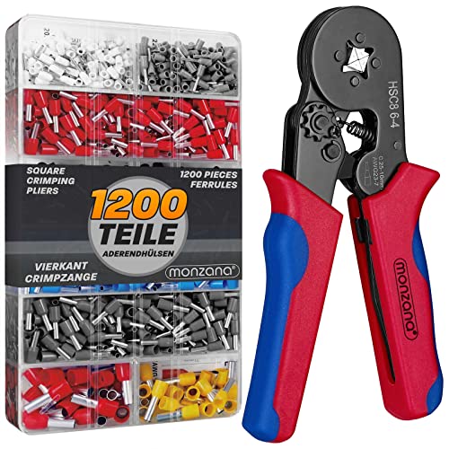 Pince à sertir 1200 cosses électriques sertissage embouts câbles outil bricolage Crimper Pince pour terminaux