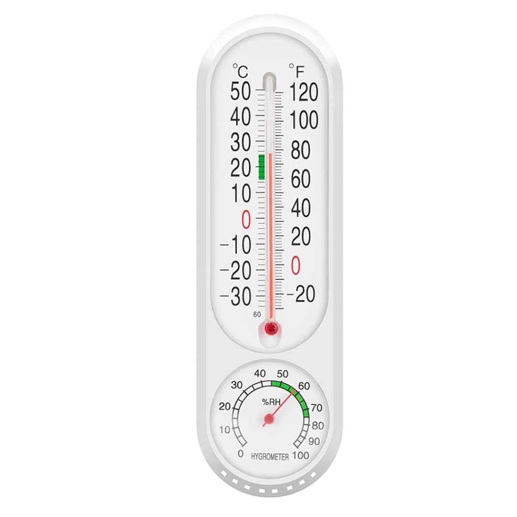 JorzerGreenhouse Thermometer,Garden Thermometer, Hygrometer Garden Plant Digital Temperature Gauge Humidity Meter Wall Hang Indoor Outdoor
